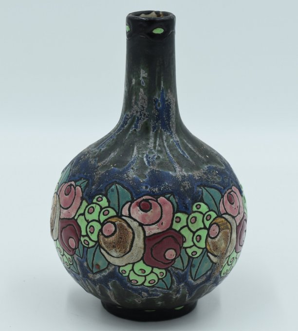 Charles Catteau vase boule haut col 