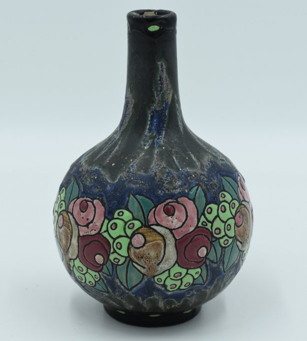 Charles Catteau vase boule haut col 