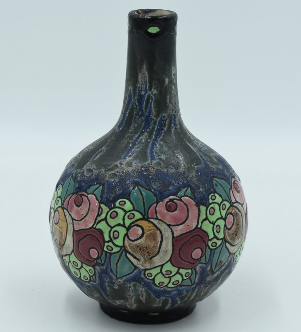 Charles Catteau vase boule haut col 