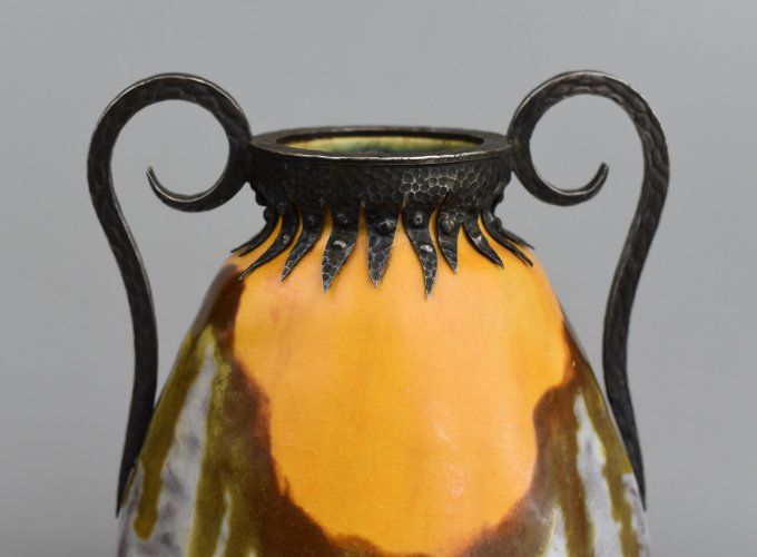 L. Dage,vase piriforme Art Déco 