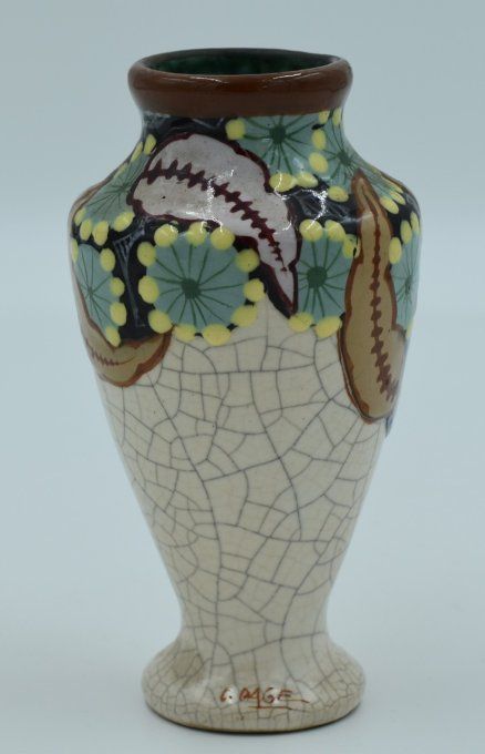 Louis Auguste Dage - Vase polychrome