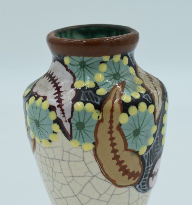 Louis Auguste Dage - Vase polychrome