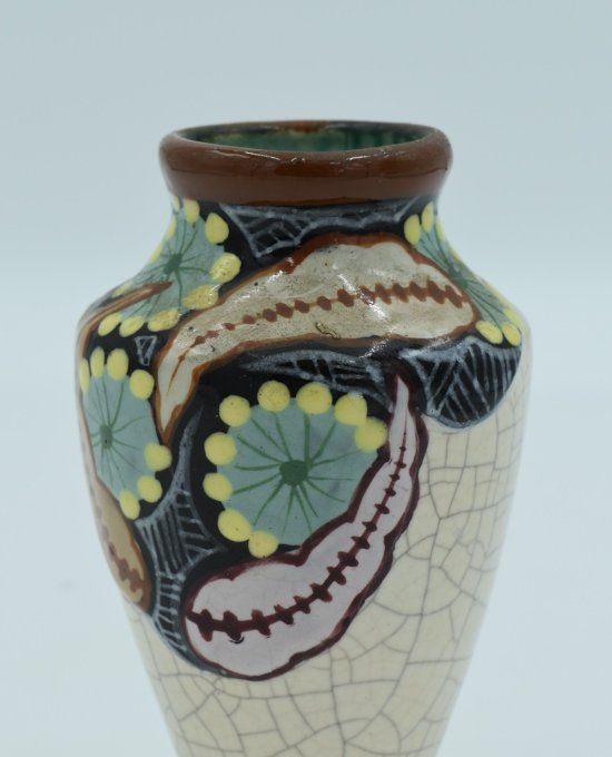 Louis Auguste Dage - Vase polychrome