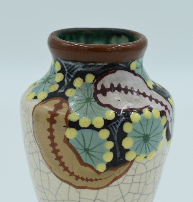 Louis Auguste Dage - Vase polychrome