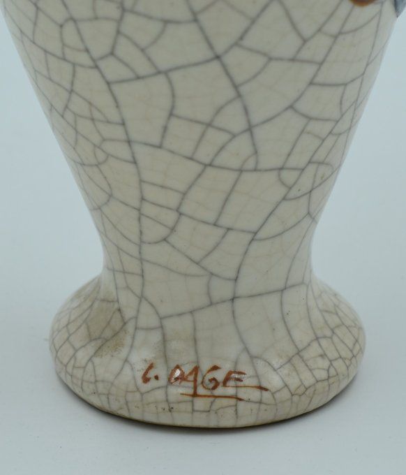 Louis Auguste Dage - Vase polychrome