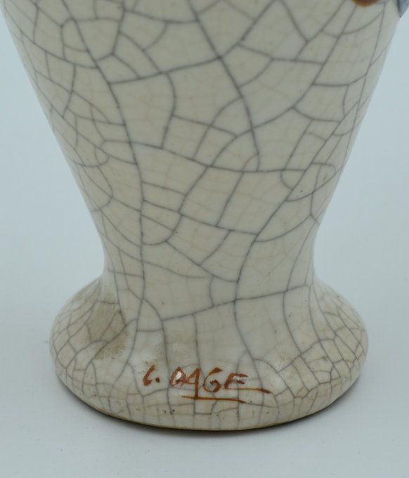 Louis Auguste Dage - Vase polychrome