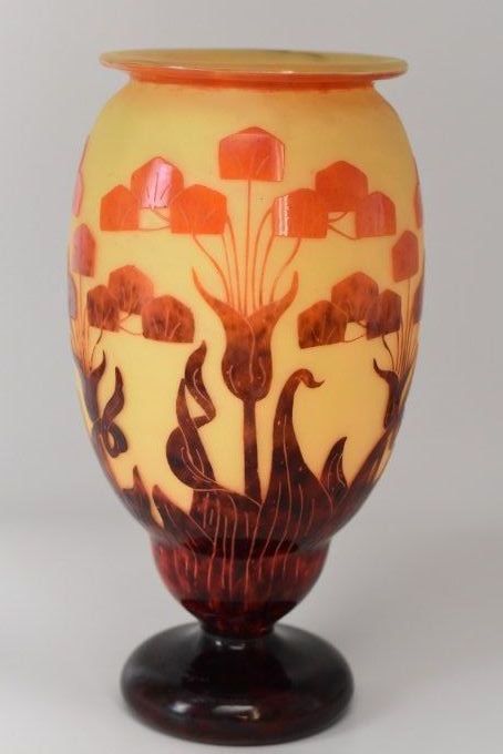 Le Verre Français -  Grand vase "Yucca" 