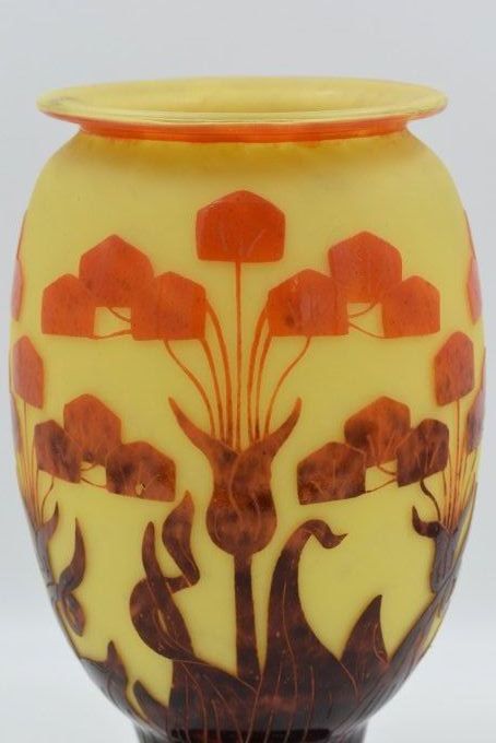 Le Verre Français -  Grand vase "Yucca" 