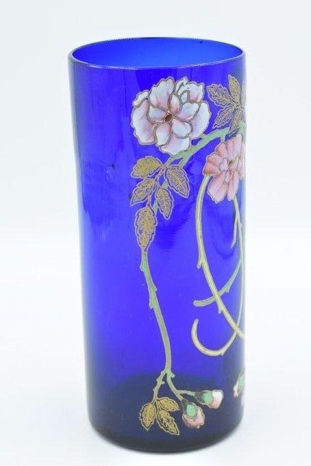 Legras – Vase Cylindre bleu