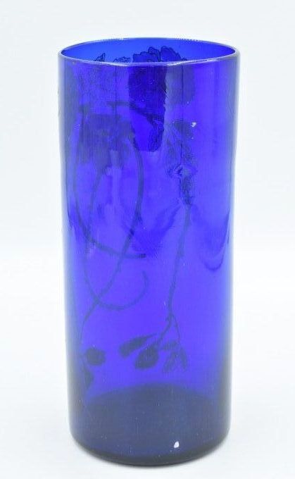 Legras – Vase Cylindre bleu